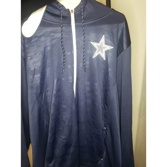 Dallas Cowboy Full Zip Blue Hoodie 2XL - Picture 2 of 4